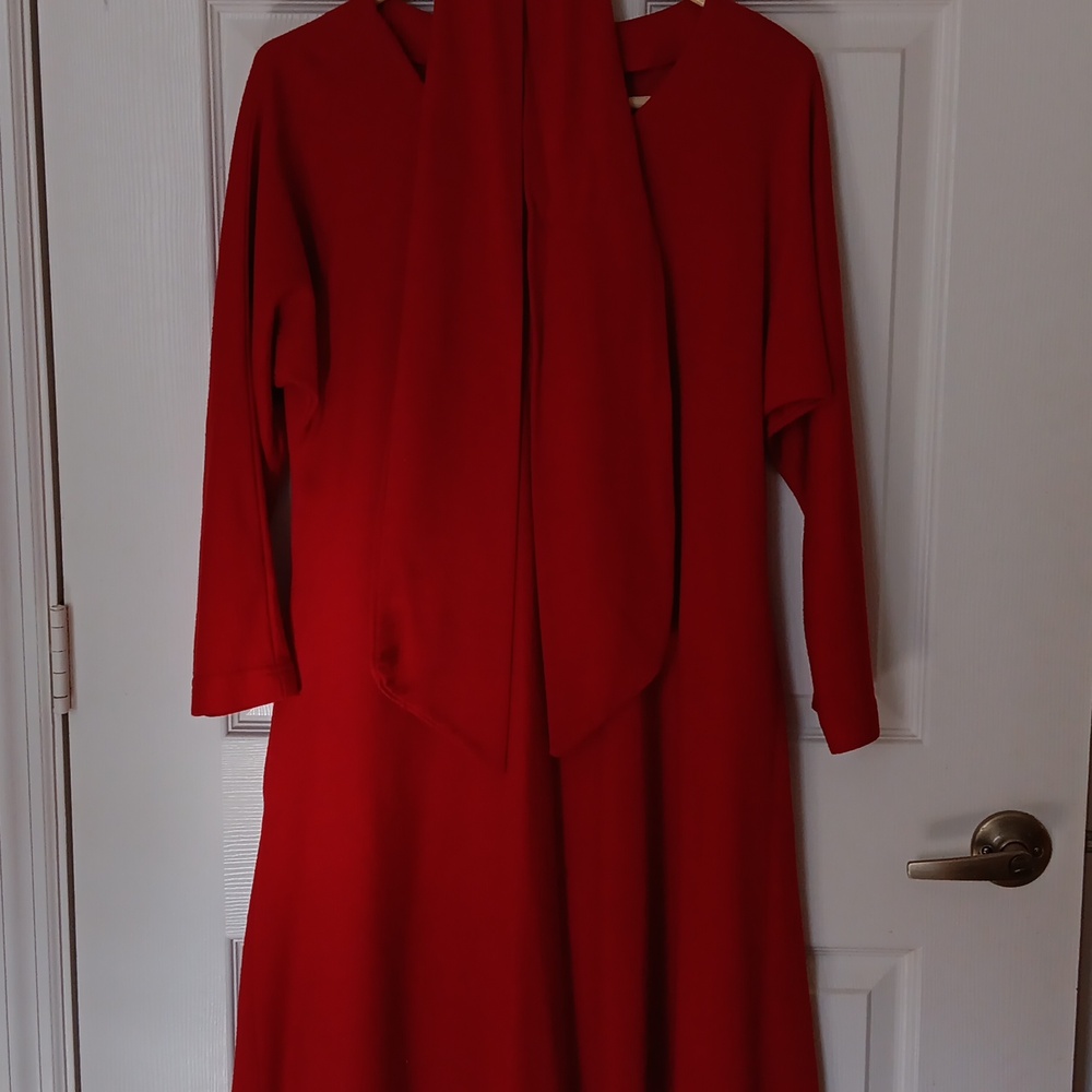 Red Aline Dress By Larue of Palm Beach.Vintage.8 Petite - Picture 3 of 8